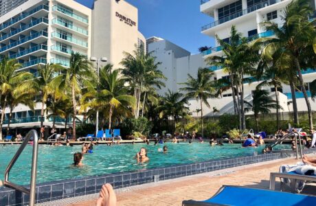 Luxury hotel pool